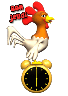 Gif animé Bon jeudi coq